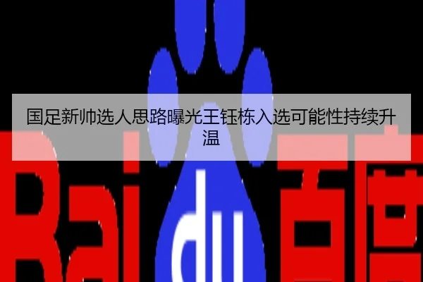 国足新帅选人思路曝光王钰栋入选可能性持续升温